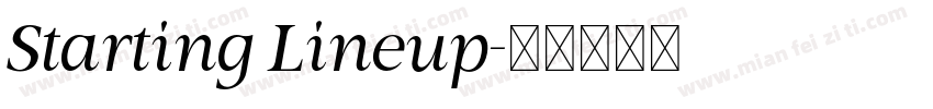 Starting Lineup字体转换